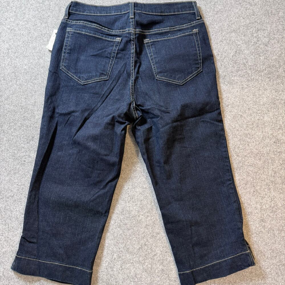 NYDJ Capri Jeans Womens 12 NWT Dark Wash Tummy Tuck Denim Cropped USA - Picture 3 of 14